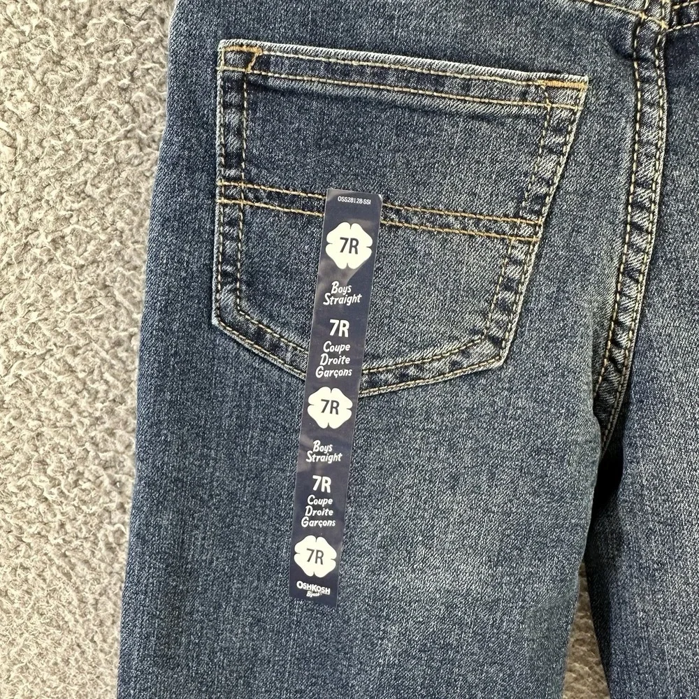 OshKosh B'gosh Jeans Boys Size 7R Blue Denim Classic Straight Leg Jeans